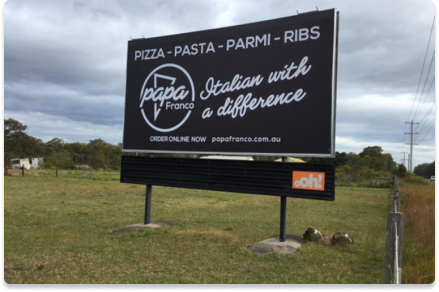 Papa Franco Outdoor Billboard LIVE